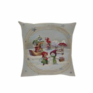 Housse de coussin Un hublot pour Noël